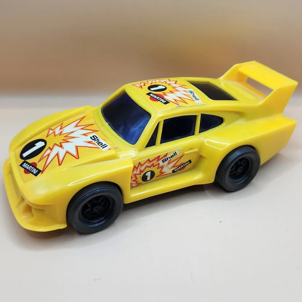 Vtg Blue Box 1985 Porsche 939 Battery Operated Car Plastic - Picture 1 of 9